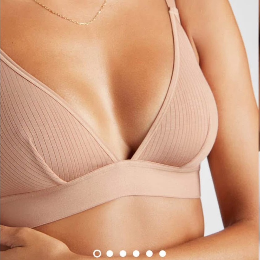 Negative underwear whipped triangle bra size 0 in buff